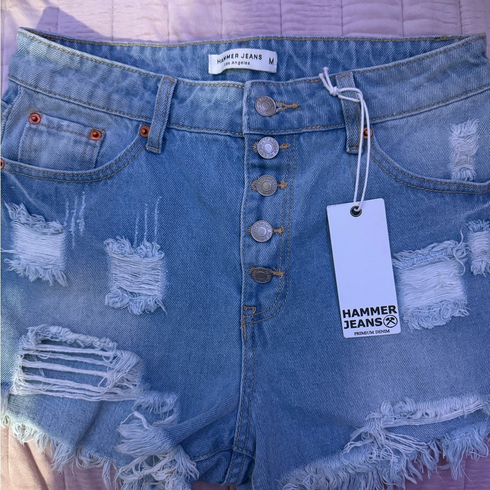 Stylish Light Blue Distressed Jeans